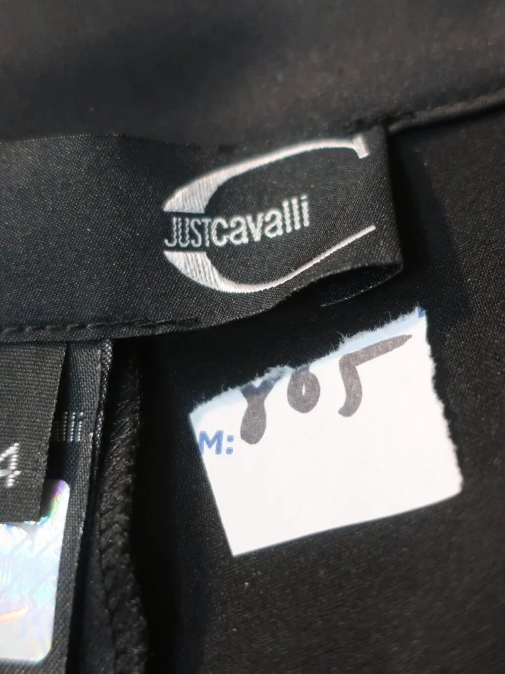 Womens Just Cavalli (Item- 805) Black Satin Pencil Skirt 44 US/8 - Picture 7 of 9